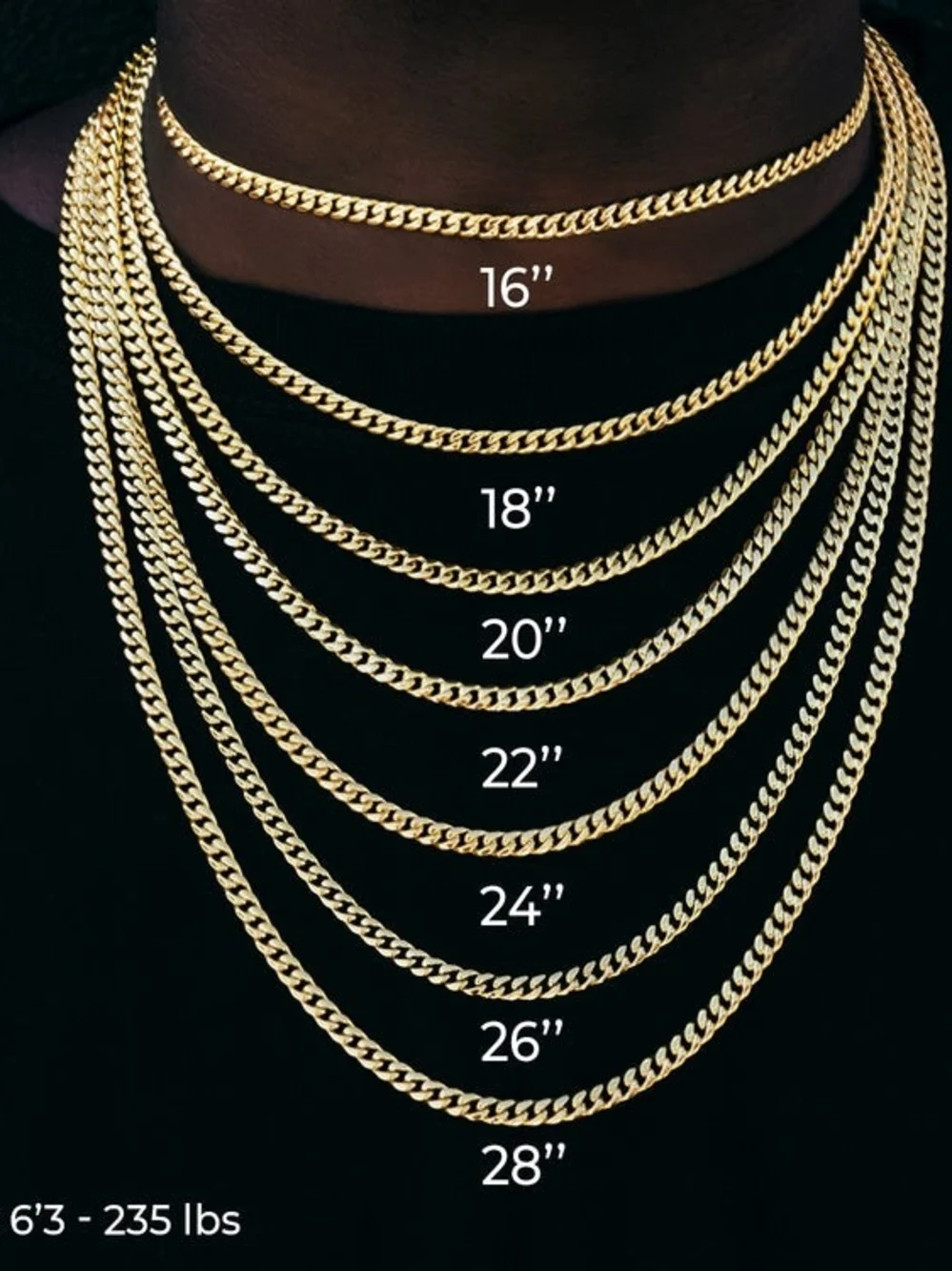 GLD White Gold 4mm Rope Chain Necklace and Bracelet Set - Brand New In Box